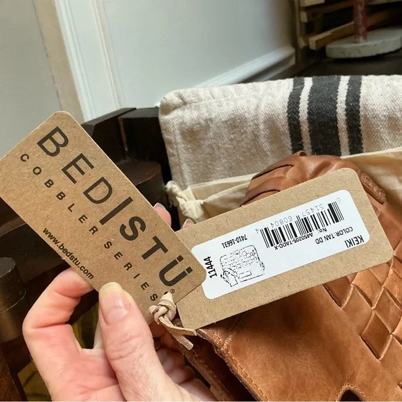 NWT Bed Stu Leather Keiki Crossbody Bag Handbag Tan DD Dip Dyed MSRP $235 - Picture 5 of 13